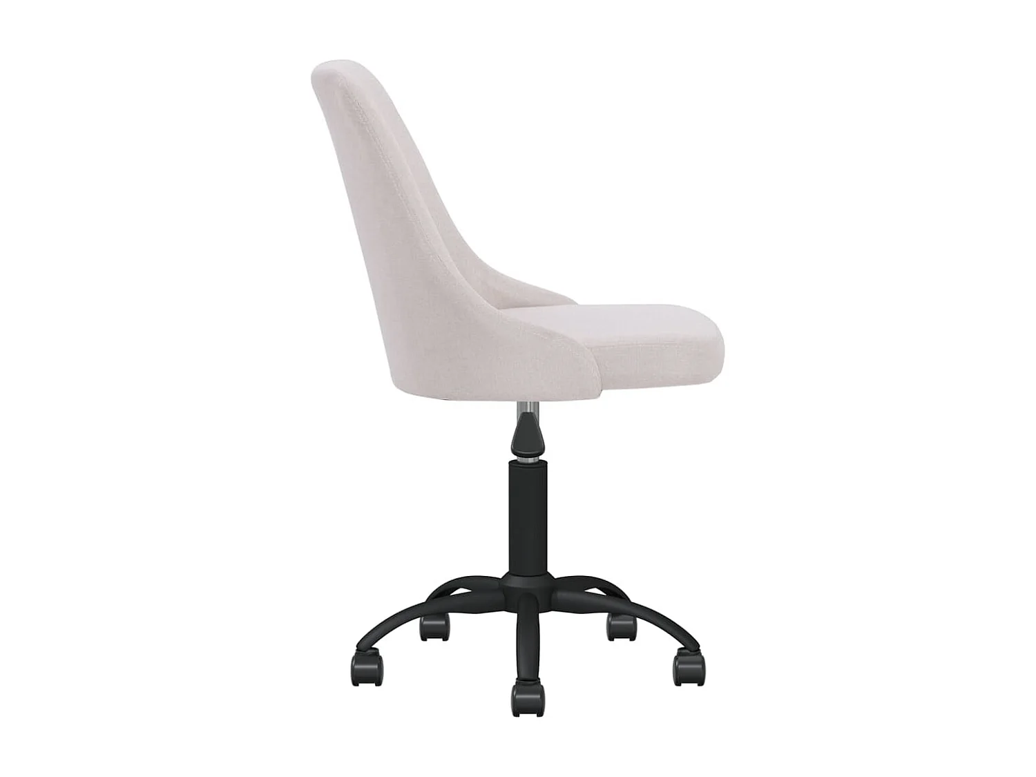 Eetkamerstoelen 2 st draaibaar stof crèmekleurig