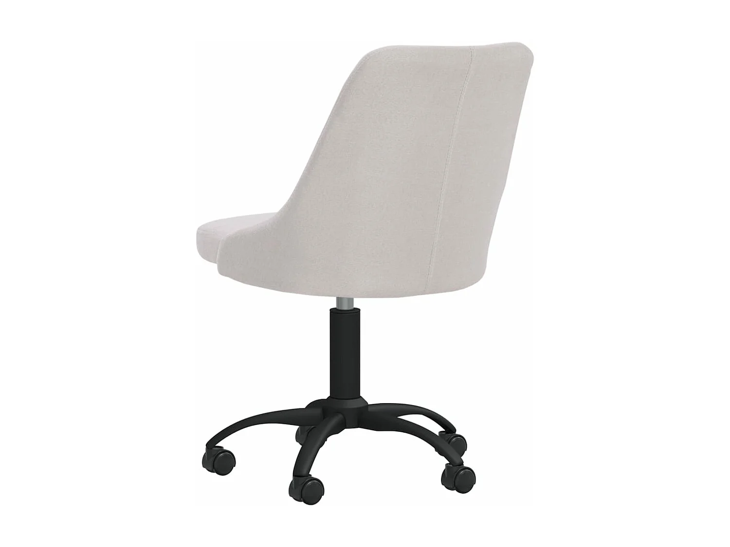 Eetkamerstoelen 2 st draaibaar stof crèmekleurig