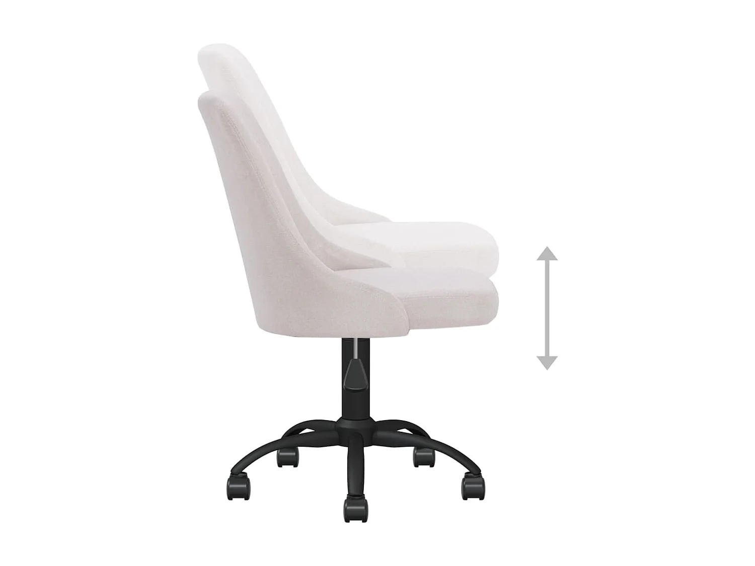 Eetkamerstoelen 2 st draaibaar stof crèmekleurig