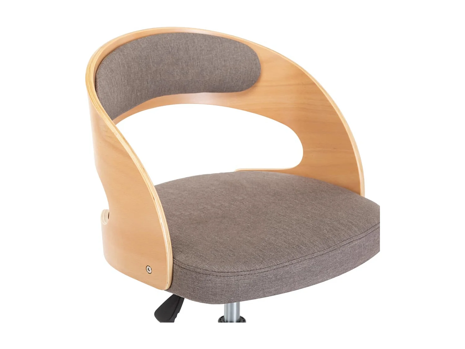 Esszimmerstuhl Drehbar Taupe Bugholz und Stoff