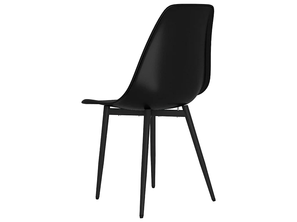 Esszimmerstühle 2 Stk. Schwarz PP
