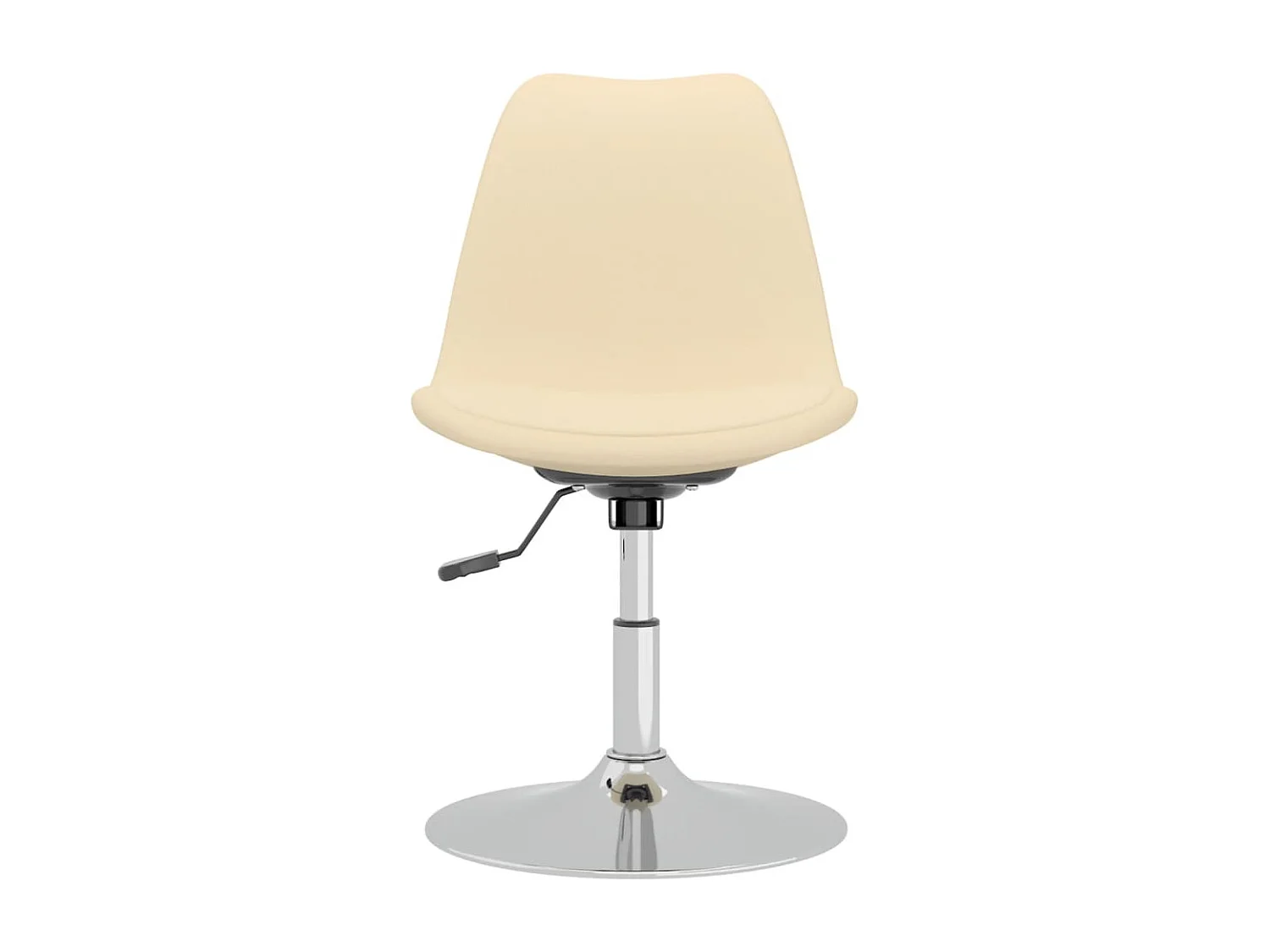 Eetkamerstoelen 4 st draaibaar stof crèmekleurig