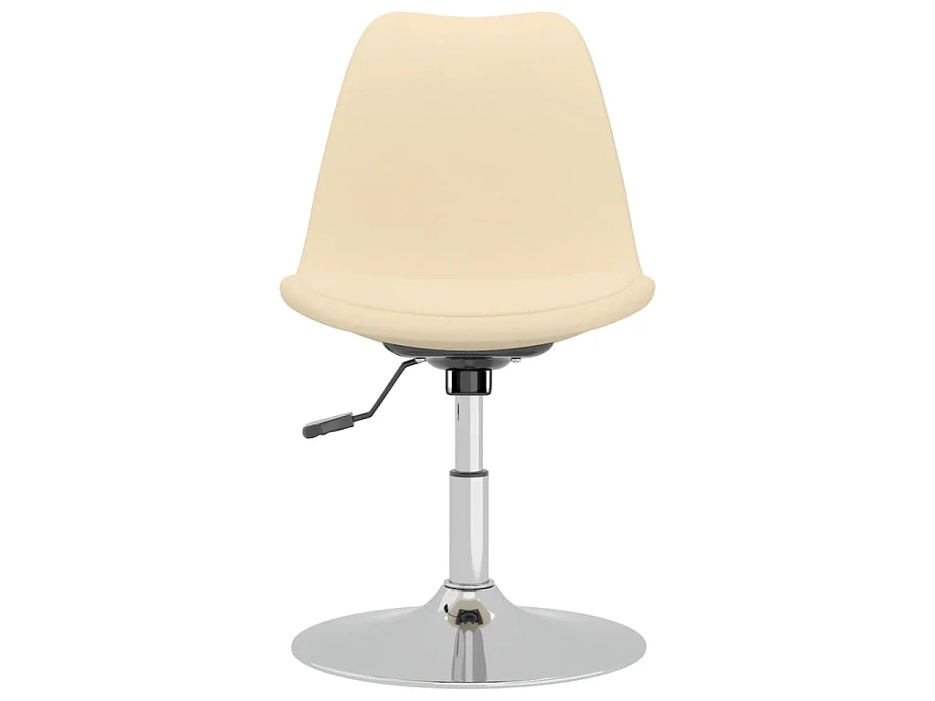 Chaises pivotantes à manger lot de 4 Crème Tissu