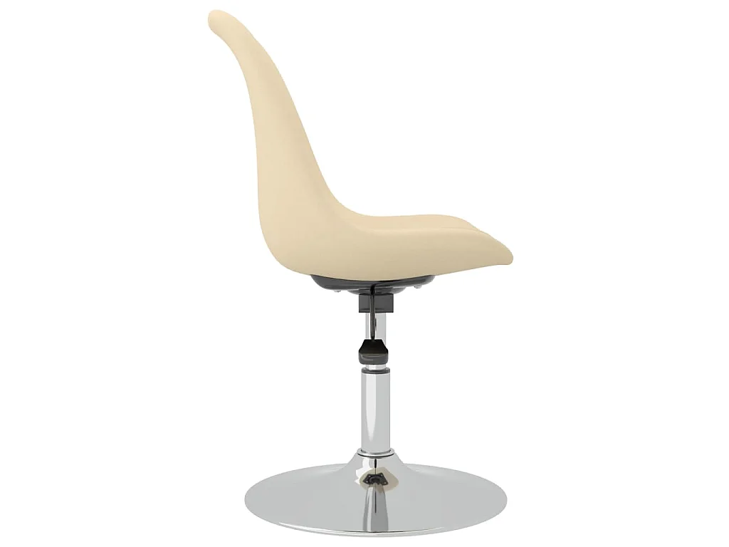 Chaises pivotantes à manger lot de 4 Crème Tissu
