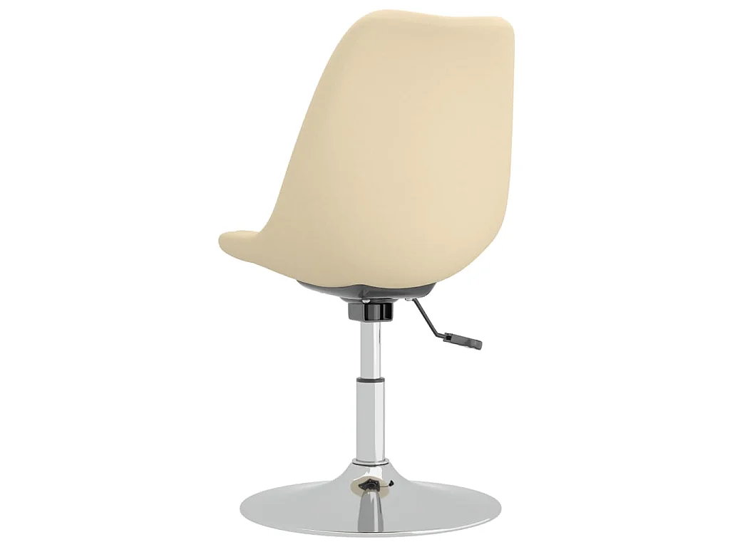 Chaises pivotantes à manger lot de 4 Crème Tissu