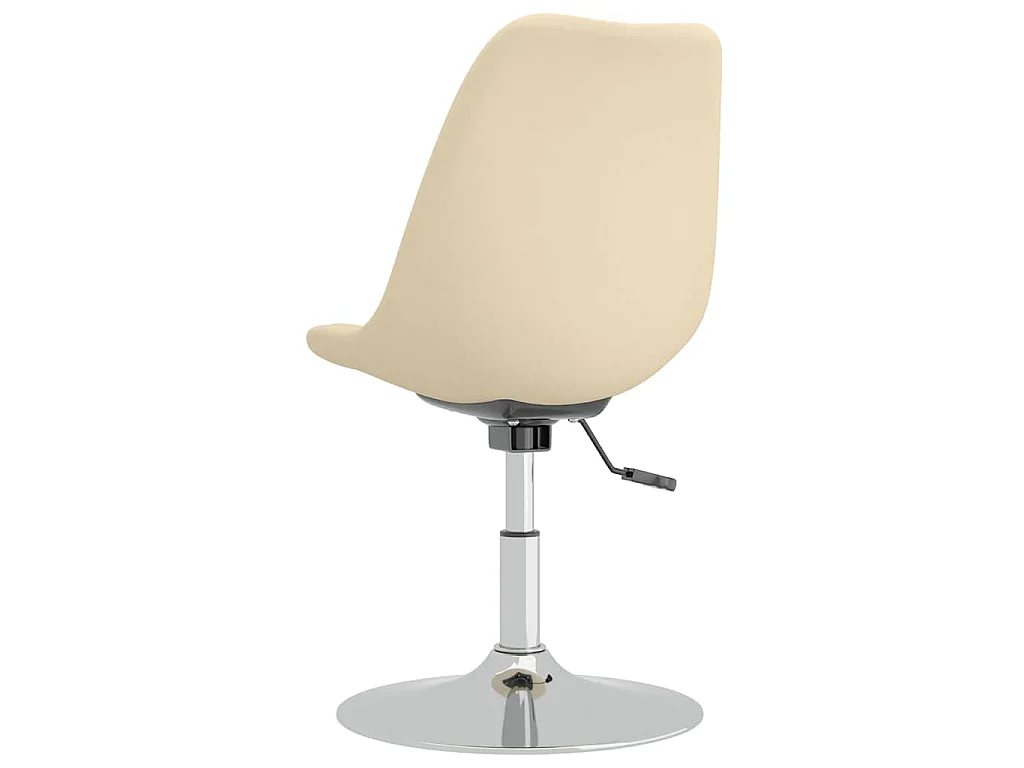 Cadeiras de jantar giratórias 4 pcs tecido cor creme