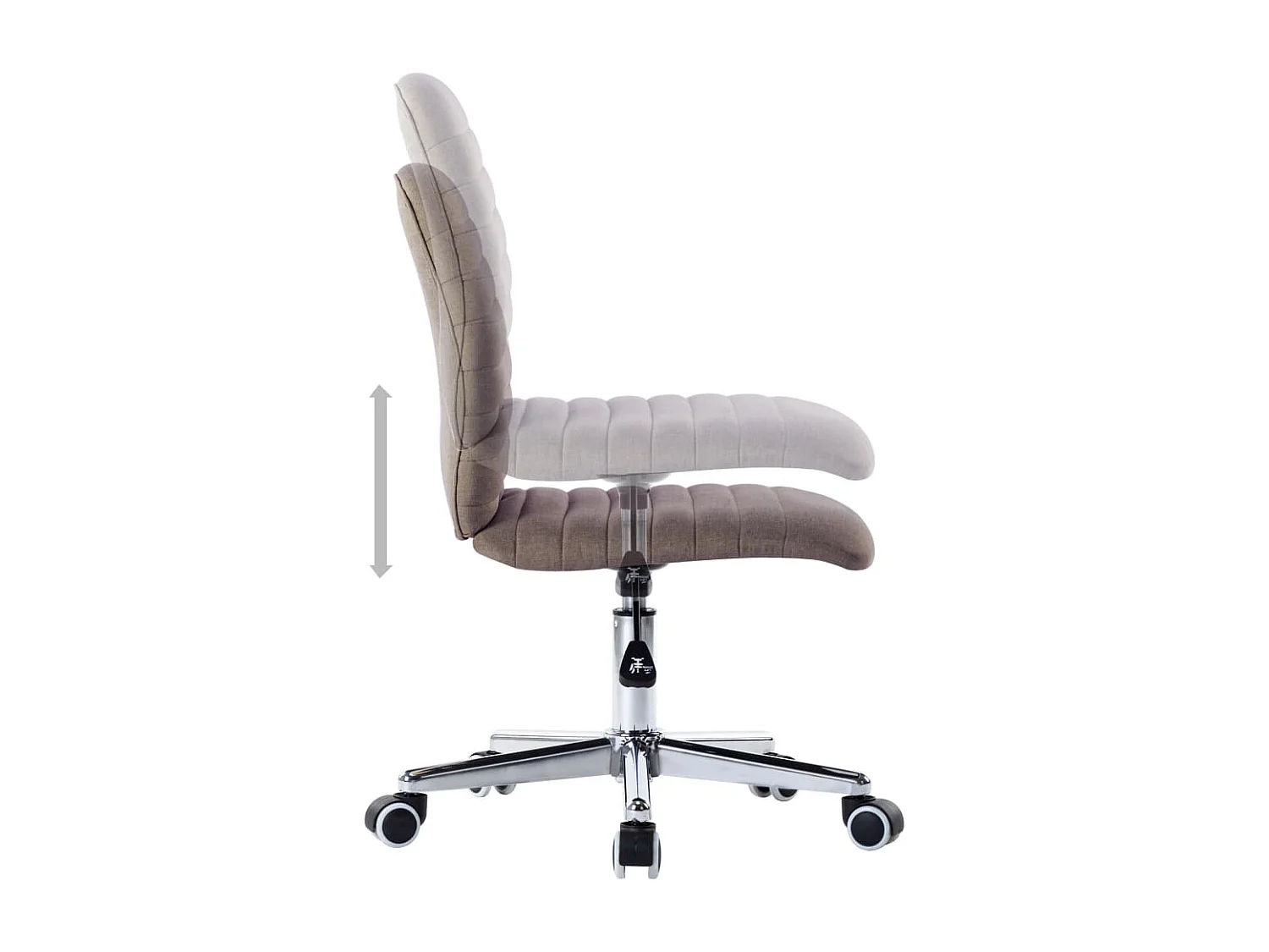 Eetkamerstoelen draaibaar 2 st stof taupe