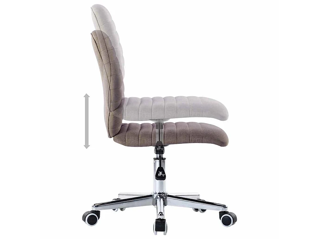 Chaises à manger lot de 2 taupe tissu