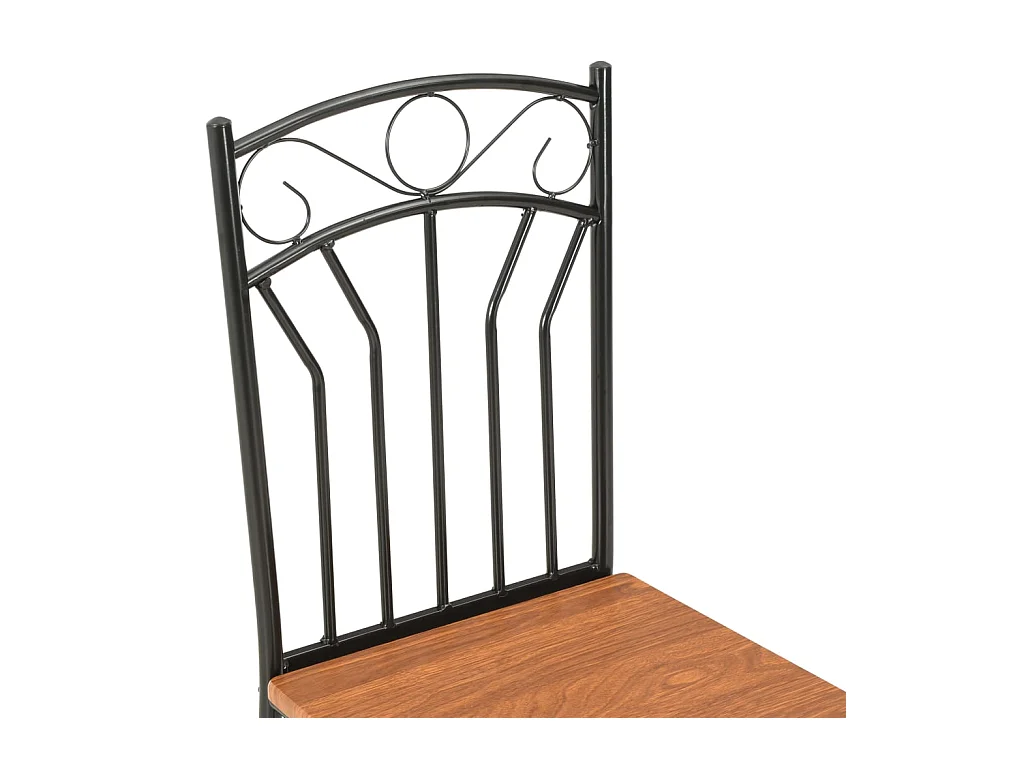 Chaises à manger lot de 6 marron MDF