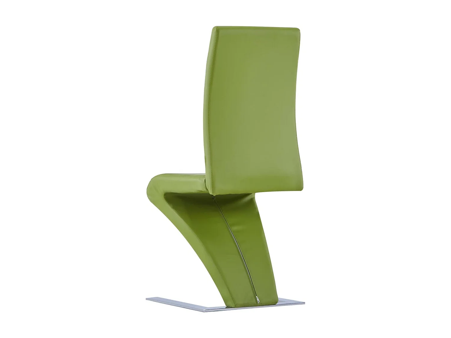 Eetkamerstoelen met zigzag-vorm 2 st kunstleer groen