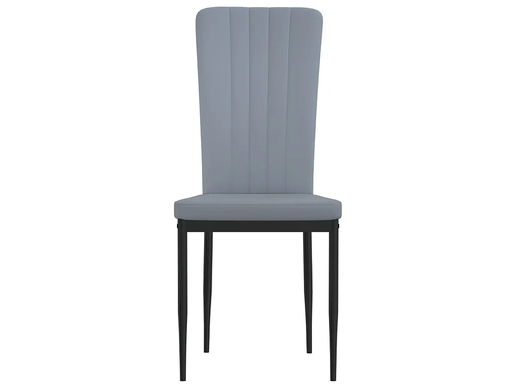 Eetkamerstoelen 4 st fluweel lichtgrijs