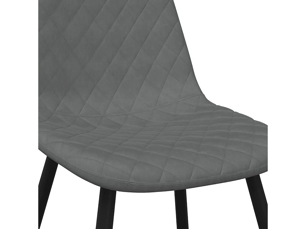 Sillas de comedor 4 unidades terciopelo gris claro