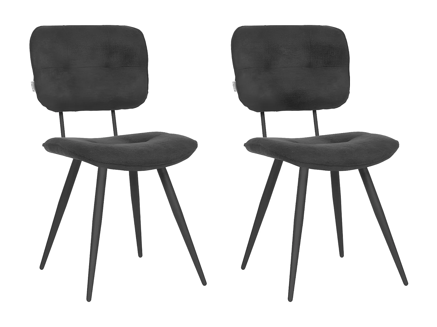 Chaises à manger lot de 2 Lux 49x60x87 cm anthracite