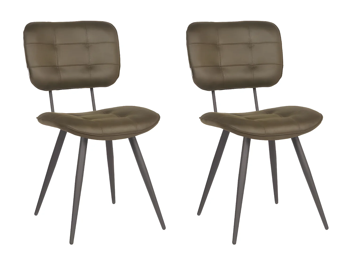 Chaises à manger lot de 2 Gus 49x60x87 cm vert armée