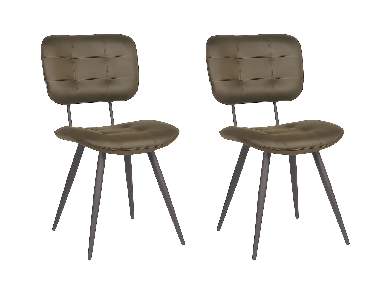 Chaises à manger lot de 2 Gus 49x60x87 cm vert armée