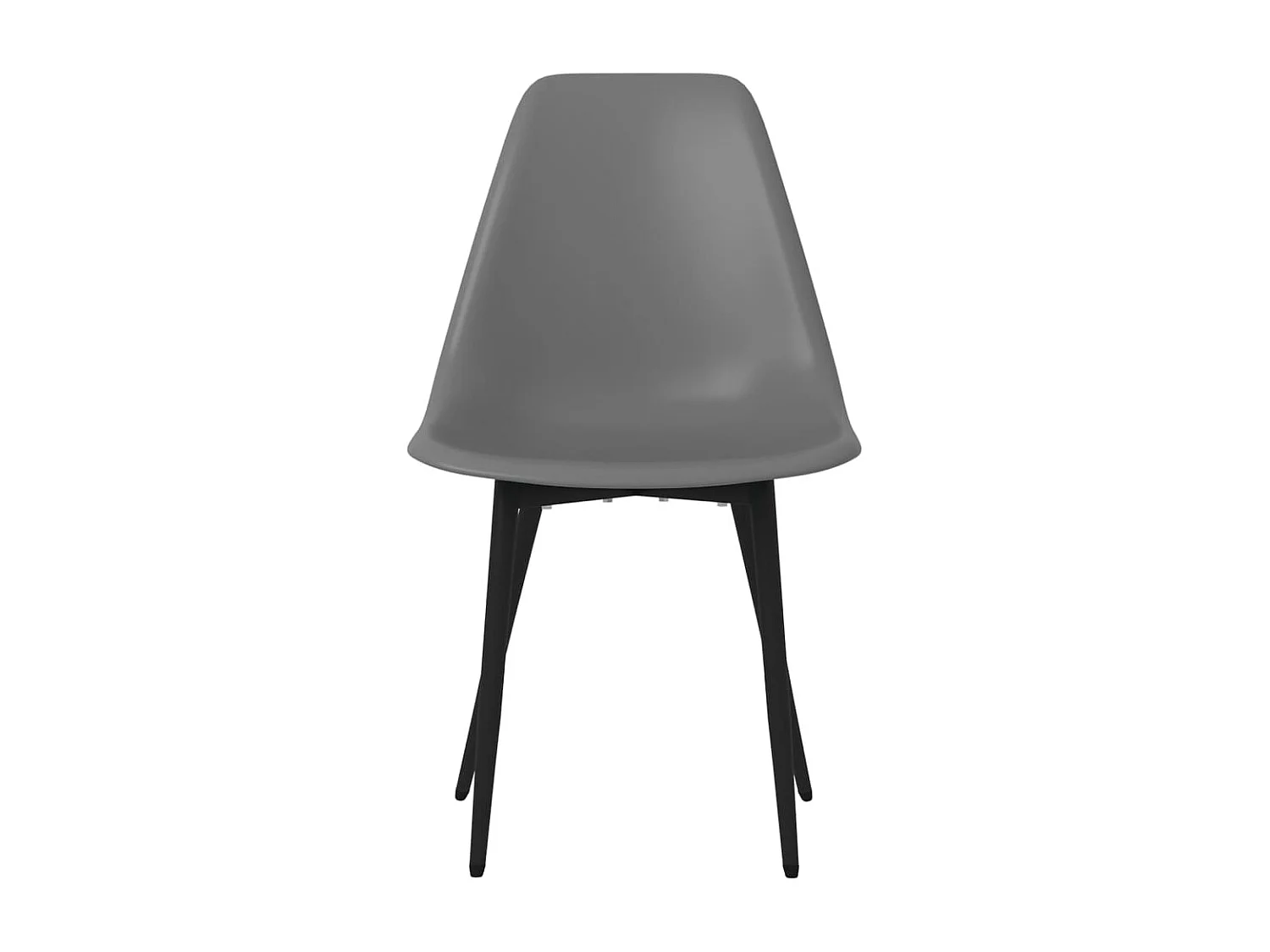 Chaises à manger lot de 2 gris PP