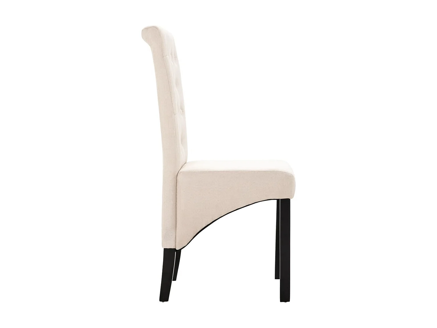 Chaises à manger lot de 2 crème tissu