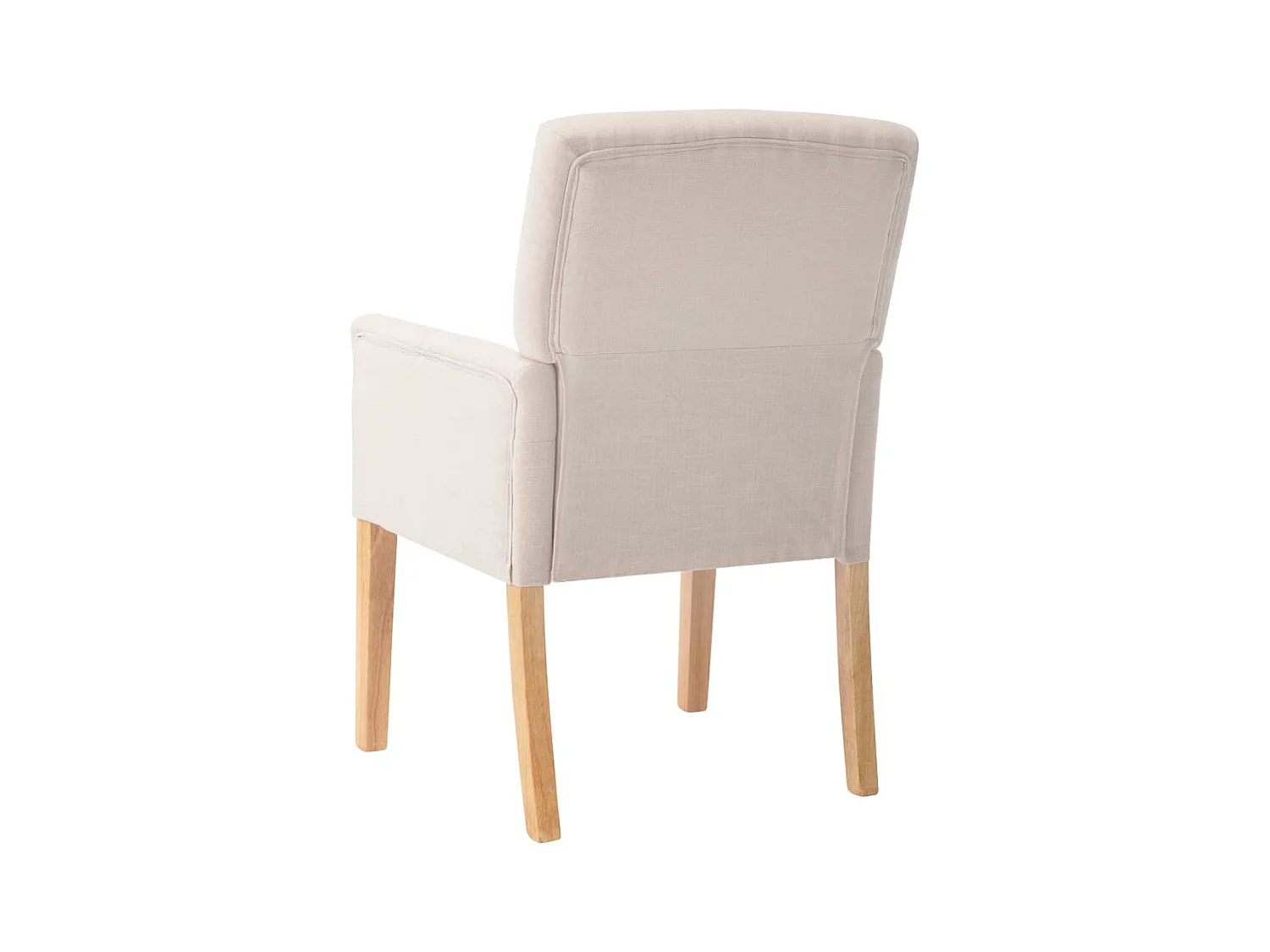 Chaises à manger avec accoudoirs lot de 2 beige tissu