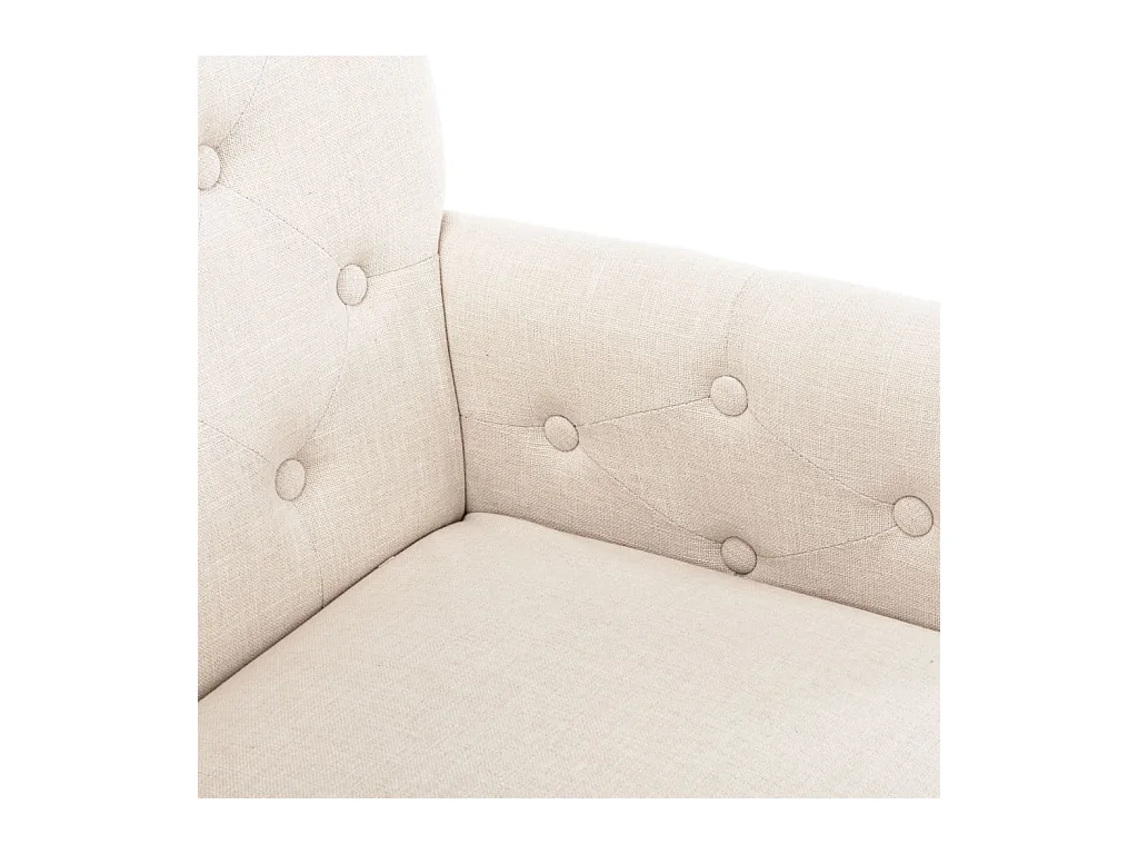 Chaises à manger avec accoudoirs lot de 2 beige tissu