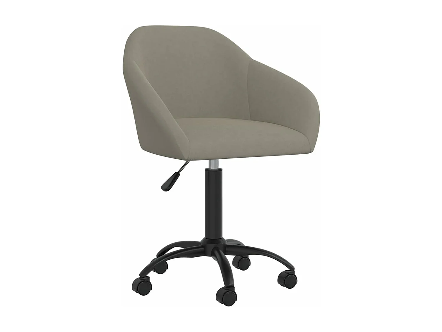 Sedie da Pranzo Girevoli 2 pz Grigio Chiaro in Velluto