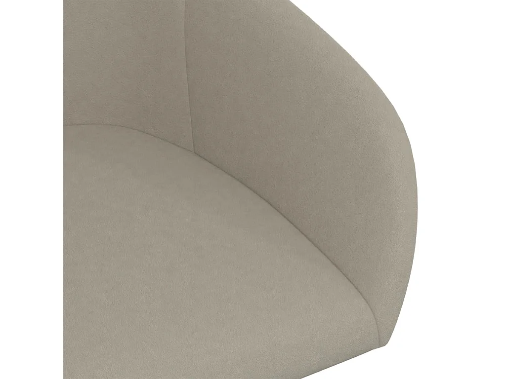 Sedie da Pranzo Girevoli 2 pz Grigio Chiaro in Velluto