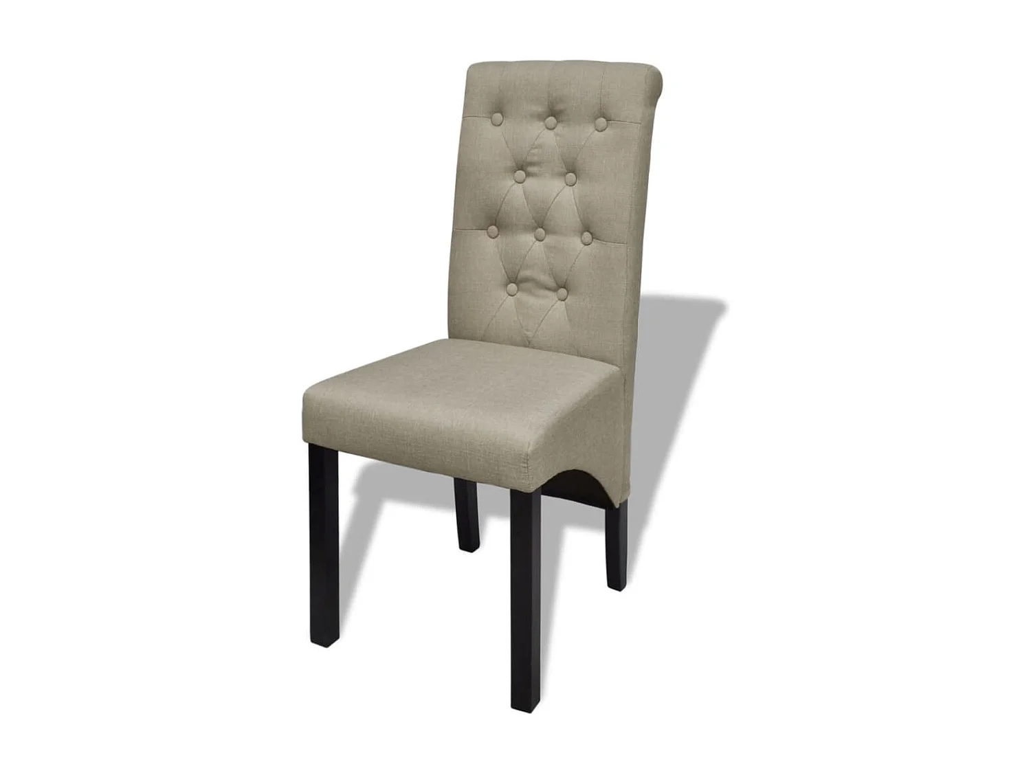 Eetkamerstoelen 2 st stof beige