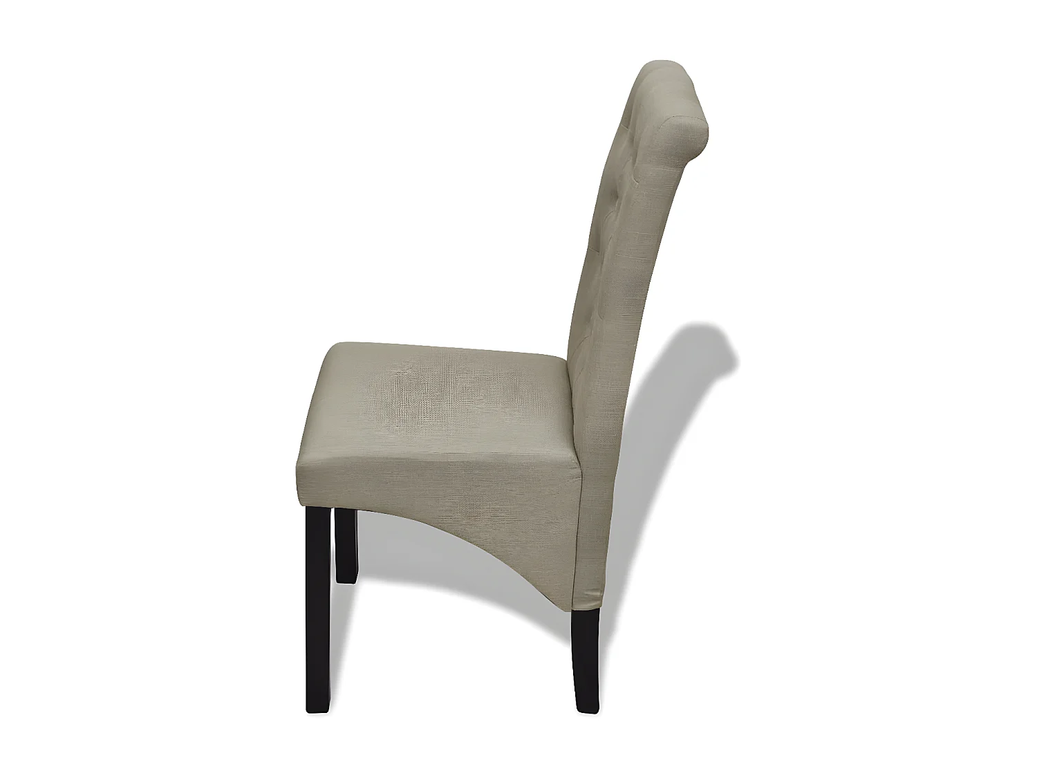 Eetkamerstoelen 2 st stof beige