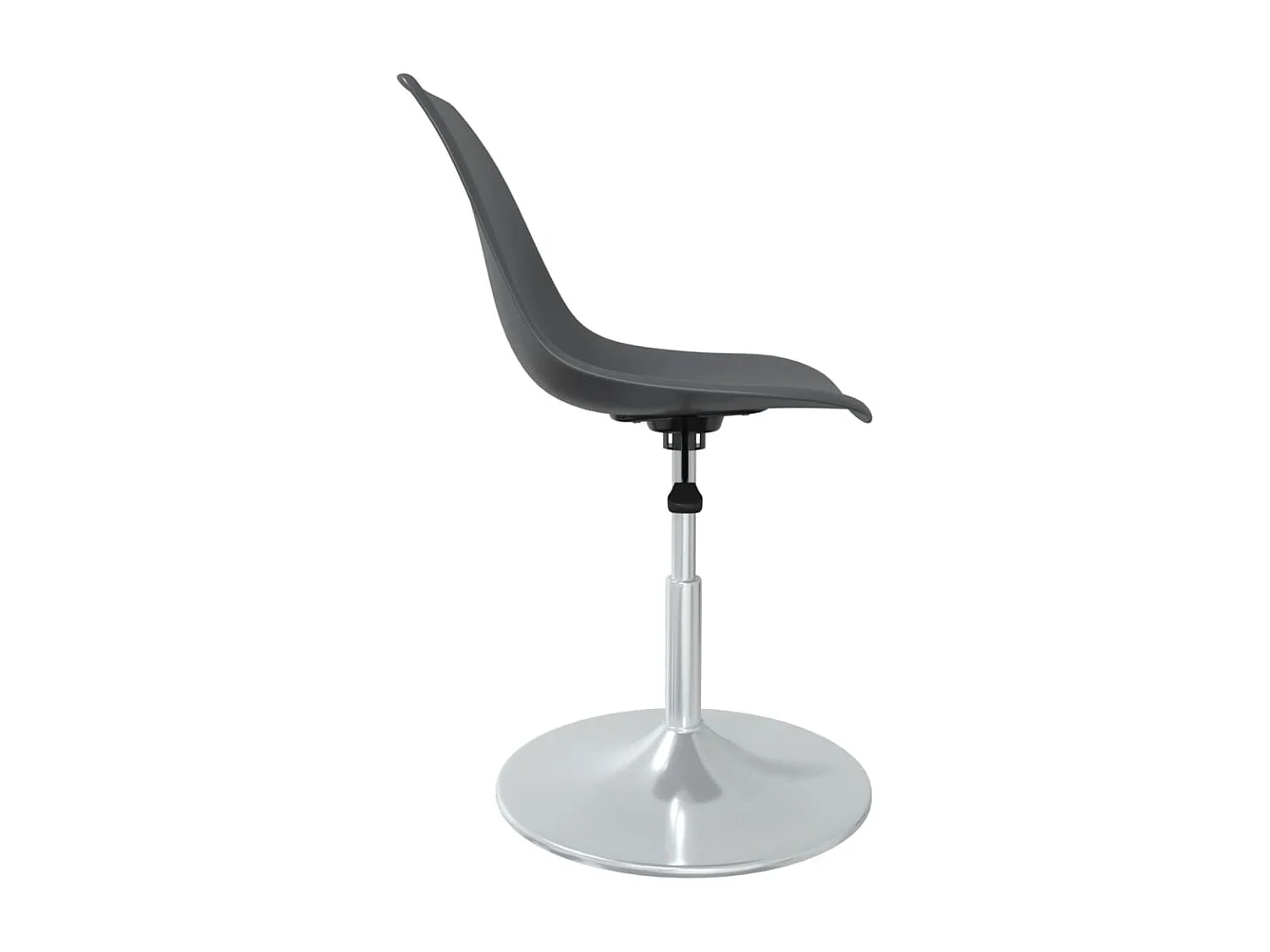 Cadeiras de jantar giratórias 4 pcs PP cinzento