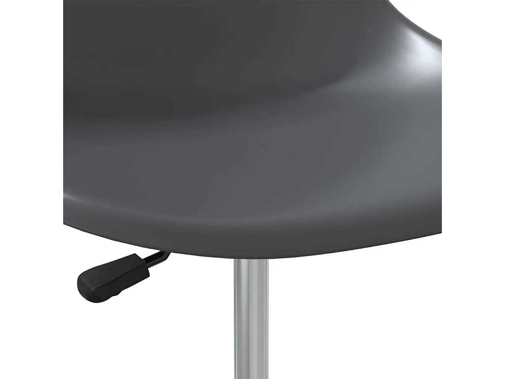 Cadeiras de jantar giratórias 4 pcs PP cinzento