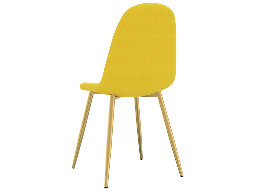 Sedie da Pranzo 6 pz Giallo Senape in Velluto