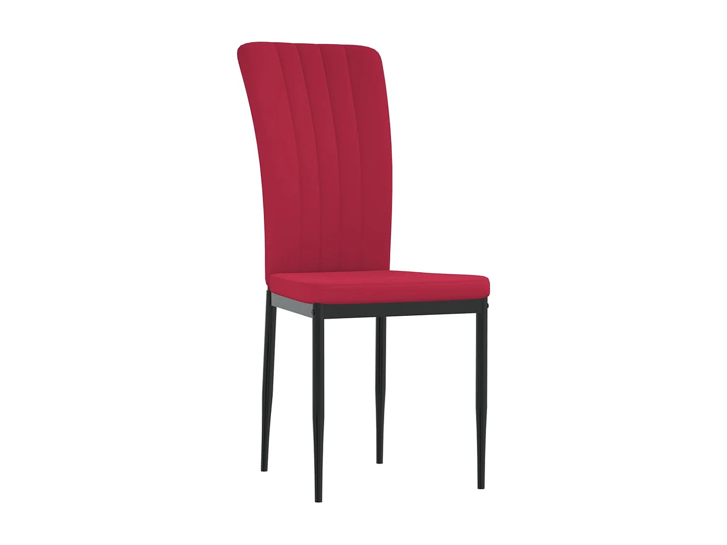 Eetkamerstoelen 4 st fluweel wijnrood