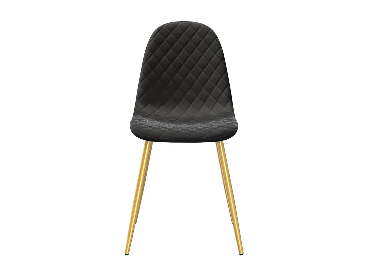 Chaises à manger lot de 6 noir velours