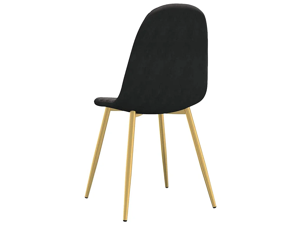 Chaises à manger lot de 6 noir velours