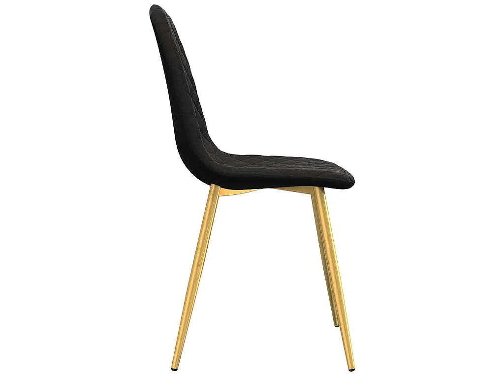 Chaises à manger lot de 6 noir velours