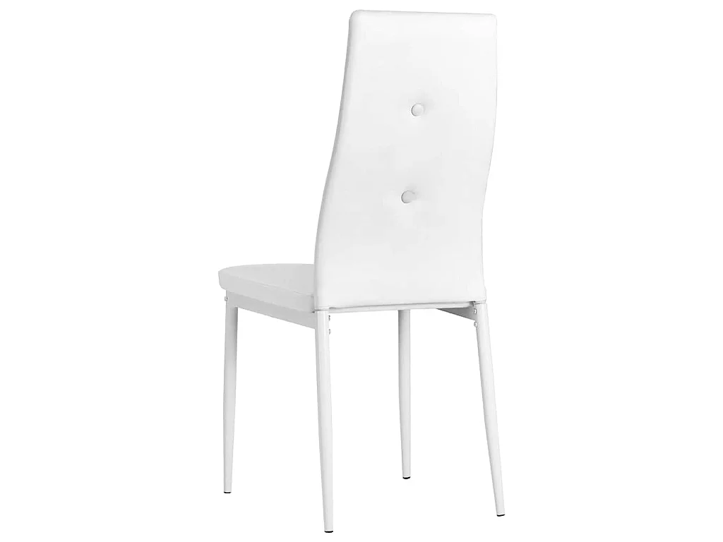 Eetkamerstoelen 4 st kunstleer wit