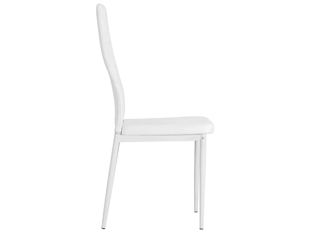 Eetkamerstoelen 4 st kunstleer wit