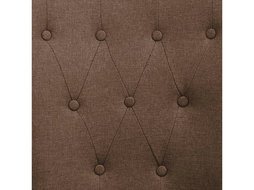 Chaise de salle à manger avec accoudoirs Marron Tissu