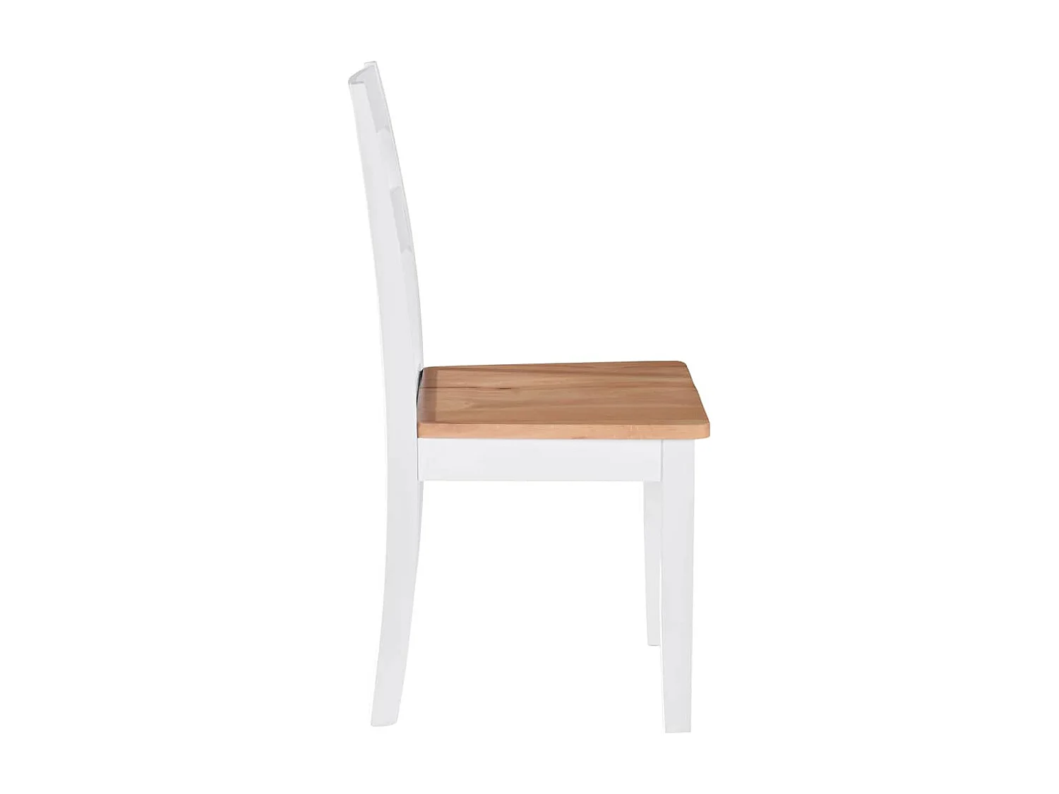 Eetkamerstoelen 4 st massief rubberwood wit