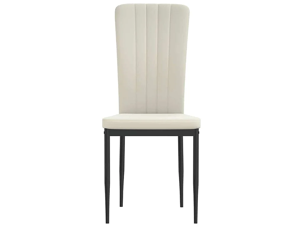 Chaises à manger lot de 4 Crème Velours