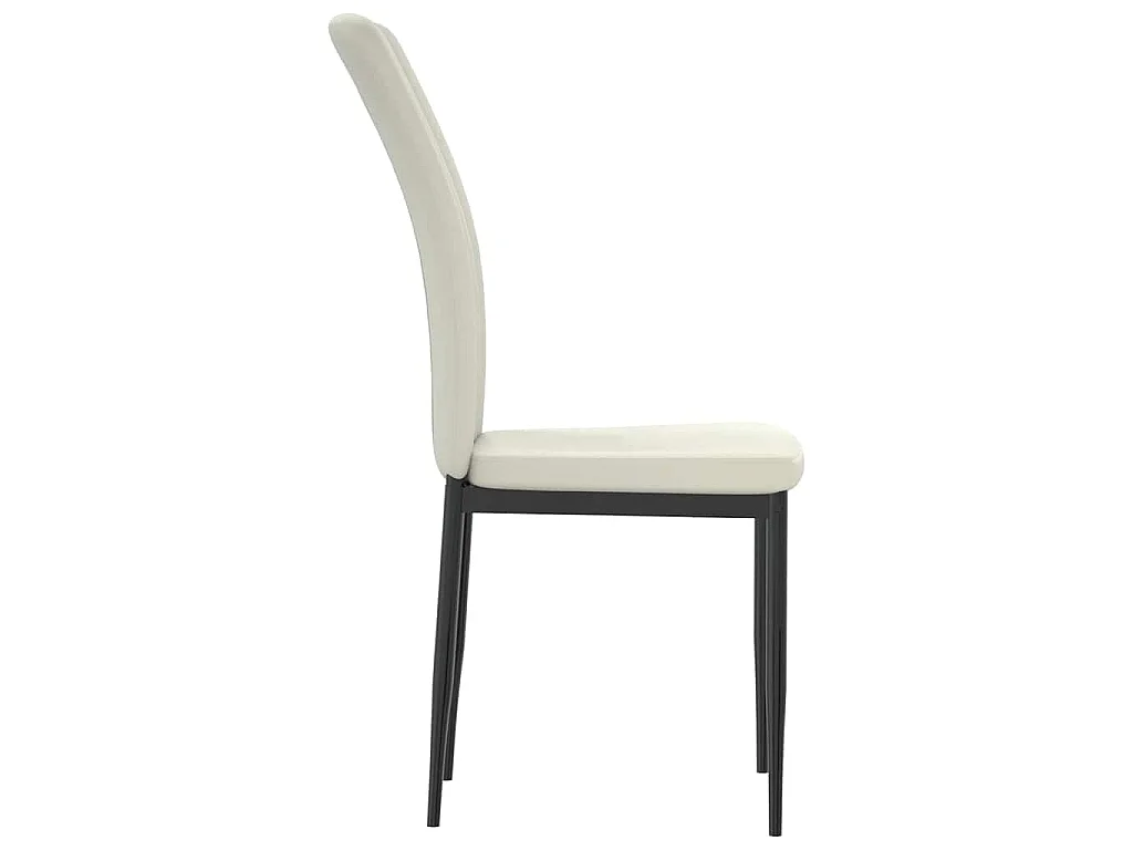 Chaises à manger lot de 4 Crème Velours