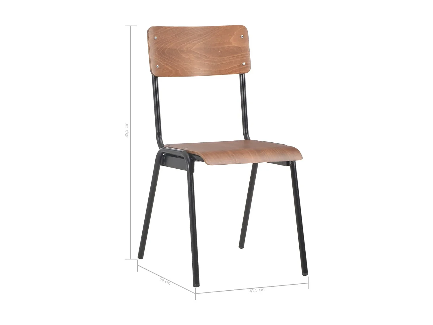 Esszimmerstühle 6 Stk. Braun Sperrholz