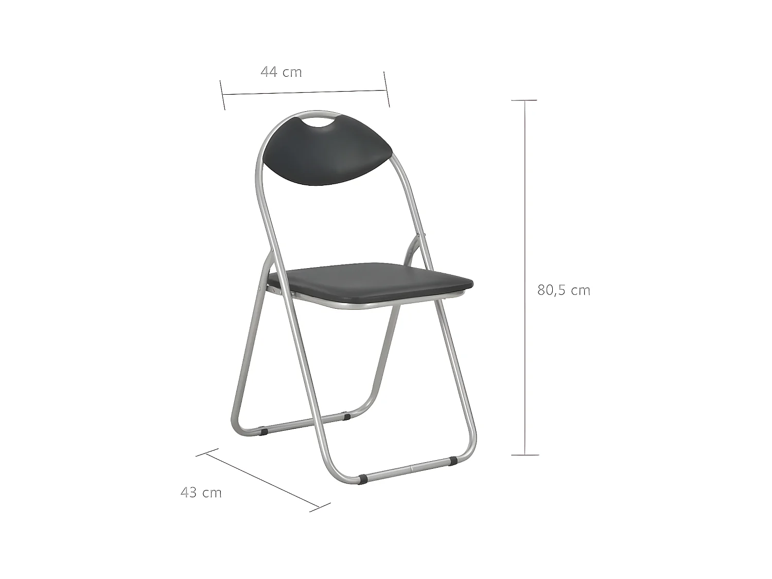 Klappbare Esszimmerstühle 2 Stk. Schwarz Kunstleder