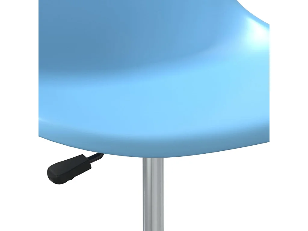 Eetkamerstoelen draaibaar 4 st PP blauw