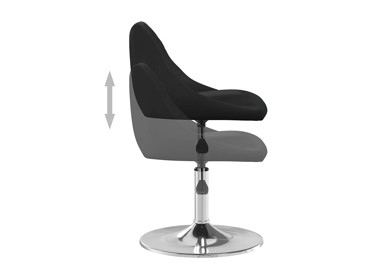 Chaise de salle à manger Noir Similicuir