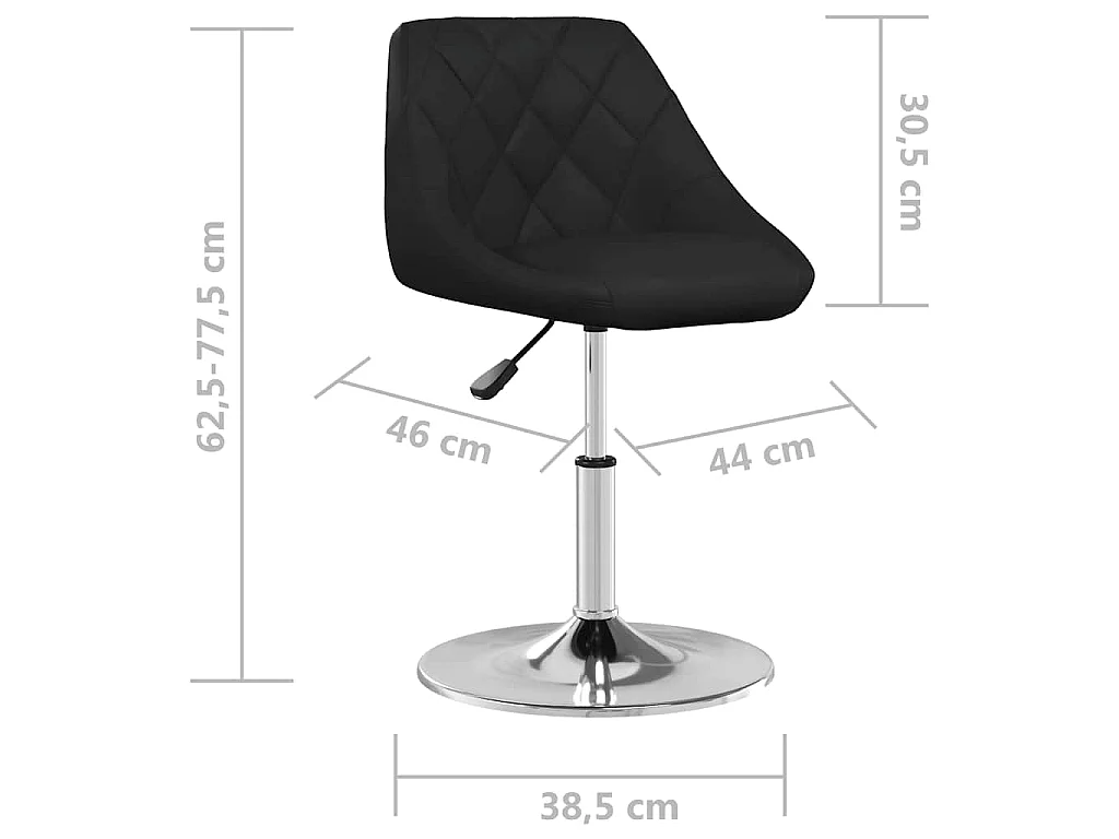 Chaise de salle à manger Noir Similicuir