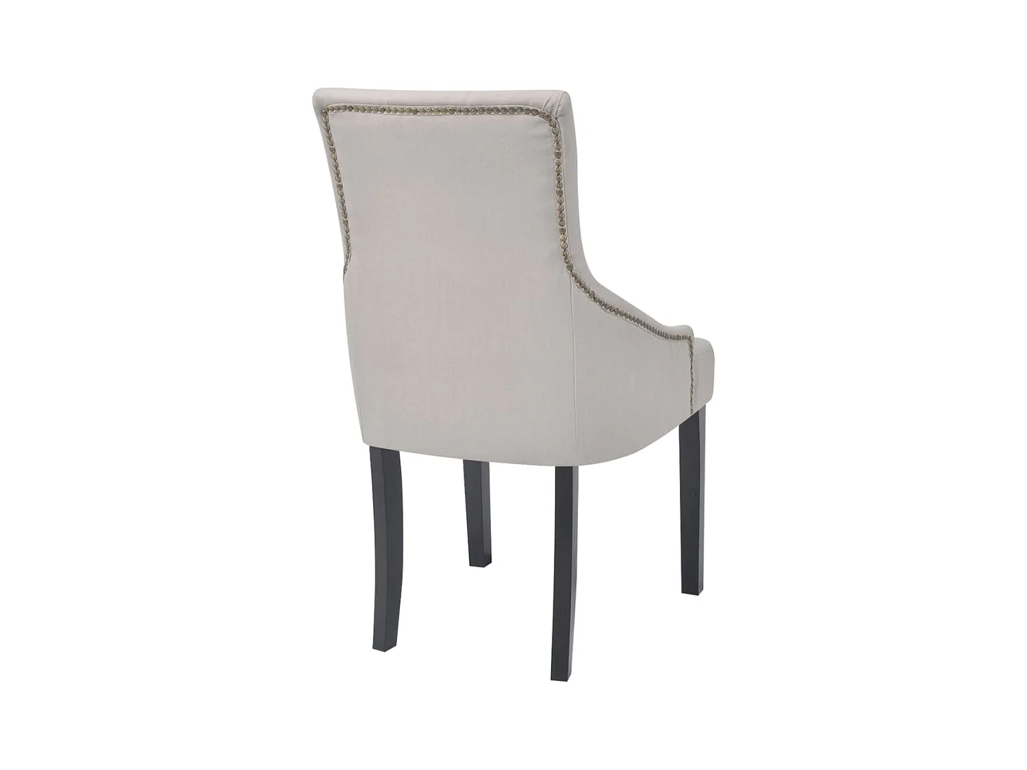 Chaises à manger lot de 4 gris crème tissu