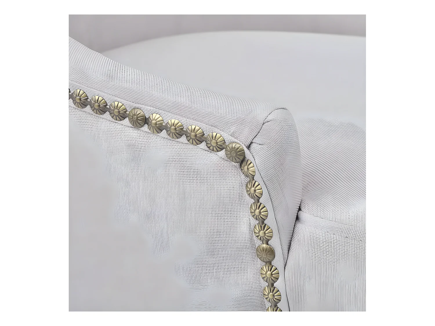 Chaises à manger lot de 4 gris crème tissu