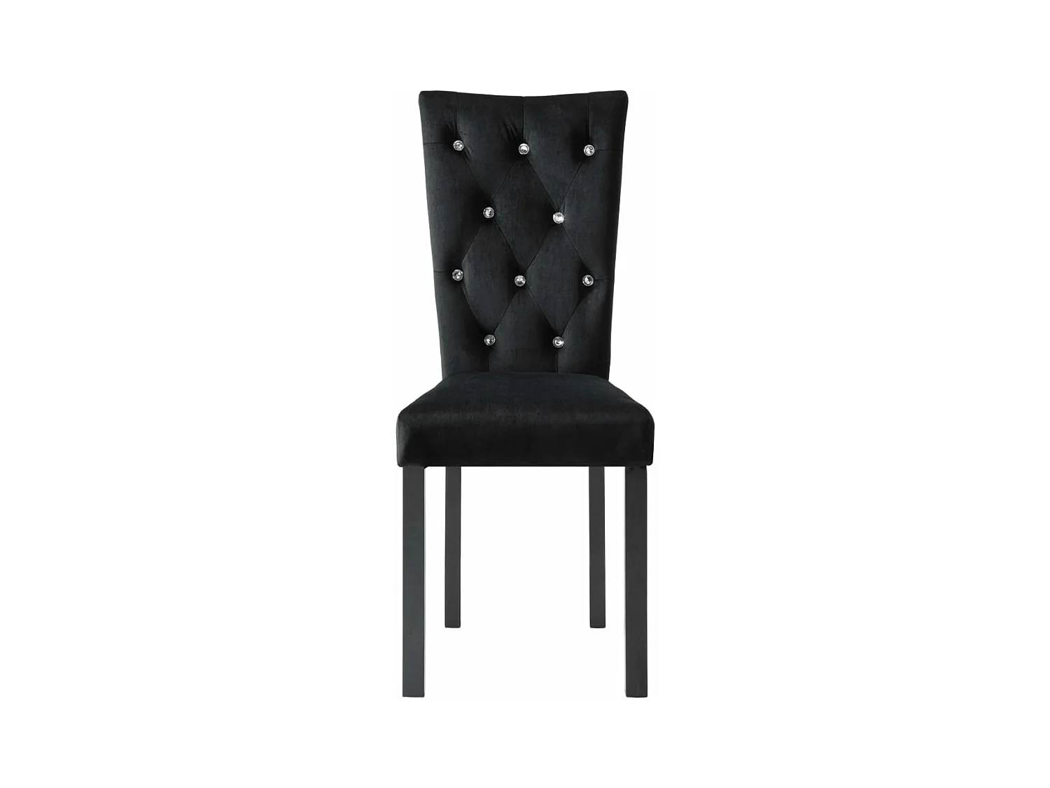 Chaises à manger lot de 2 Noir Velours