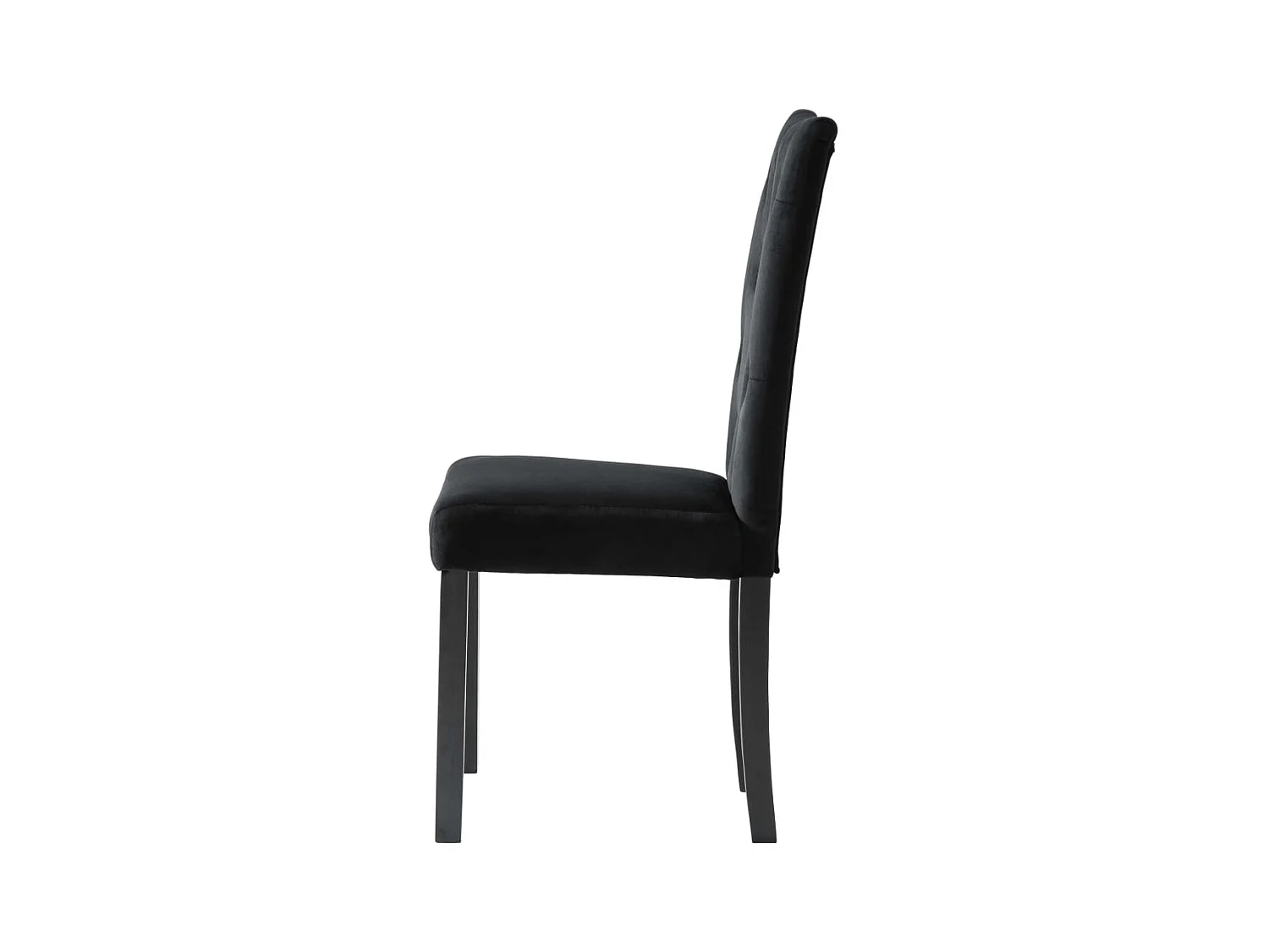 Chaises à manger lot de 2 Noir Velours