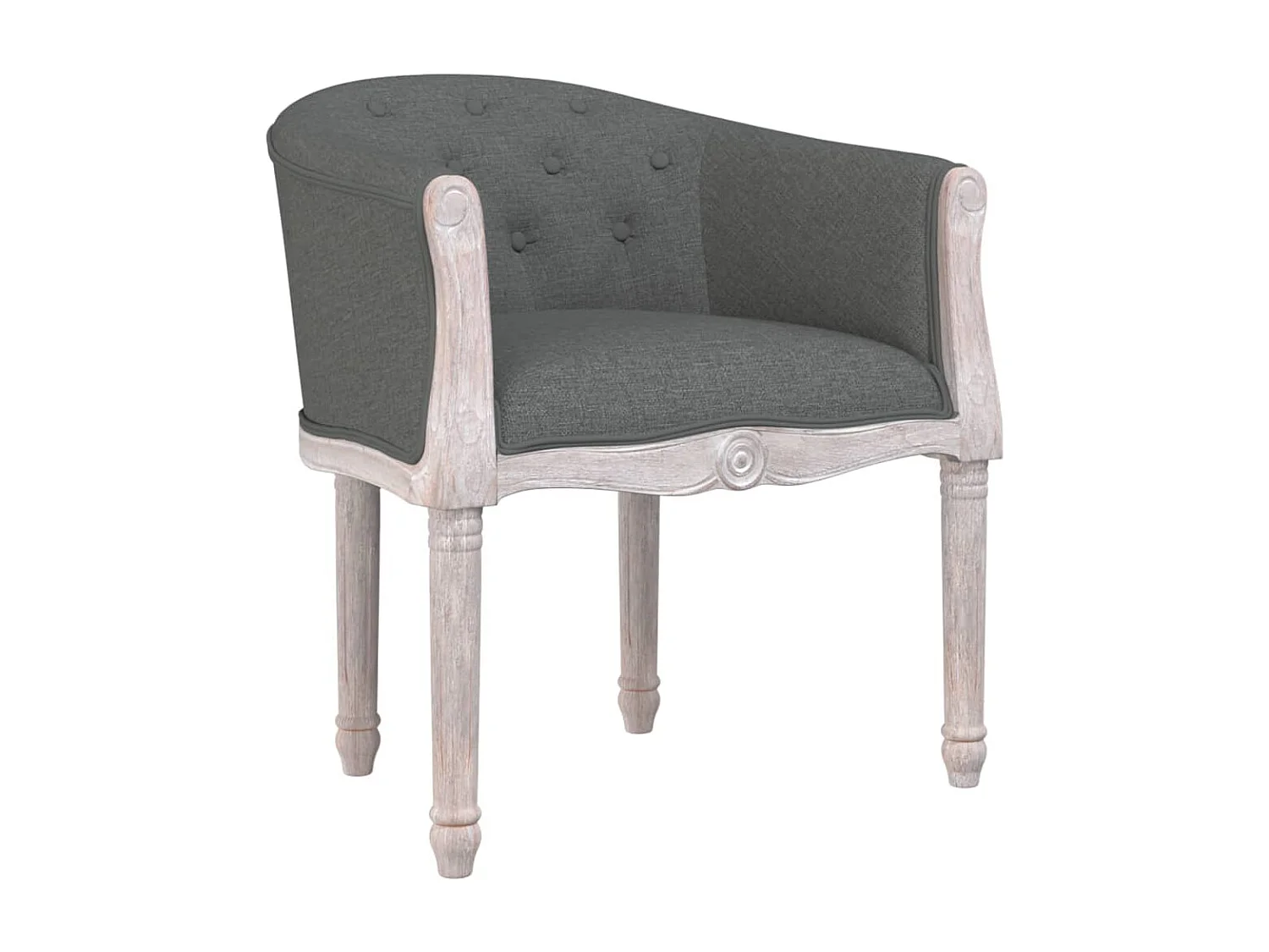 Chaise à manger Gris foncé Tissu